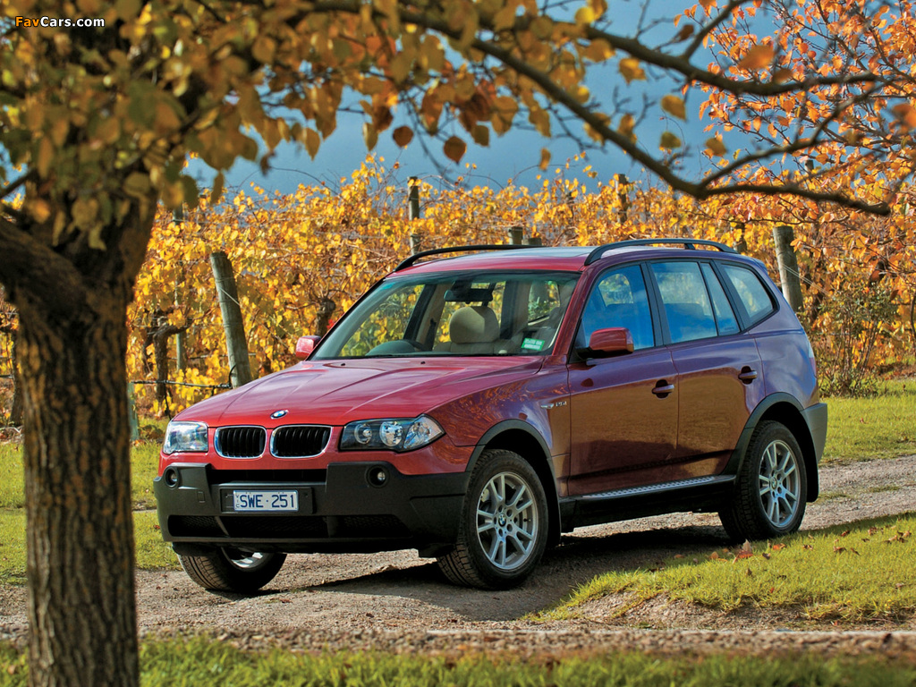 Pictures of BMW X3 2.5i AU-spec (E83) 2003–06 (1024 x 768)