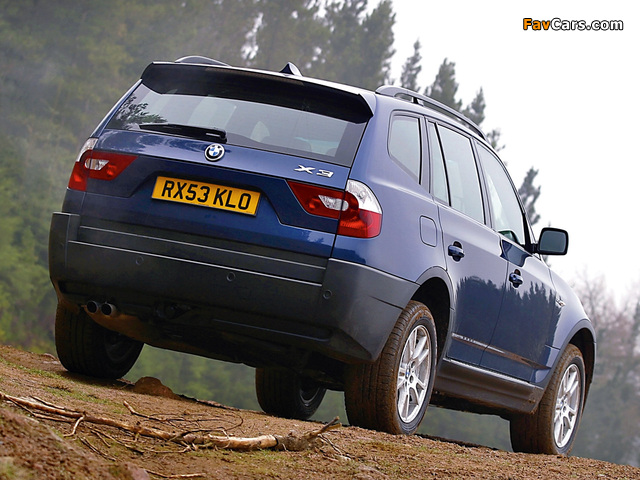 Pictures of BMW X3 2.5i UK-spec (E83) 2003–06 (640 x 480)