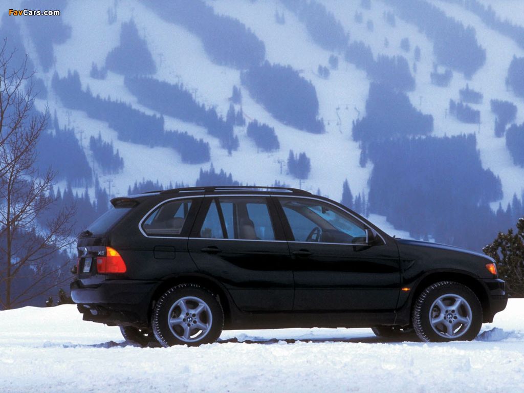BMW X5 3.0i US-spec (E53) 2000–03 photos (1024 x 768)