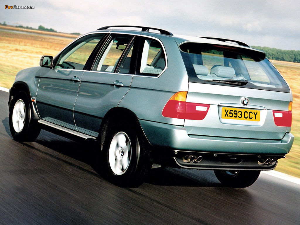 BMW X5 4.4i UK-spec (E53) 2000–03 wallpapers (1024 x 768)