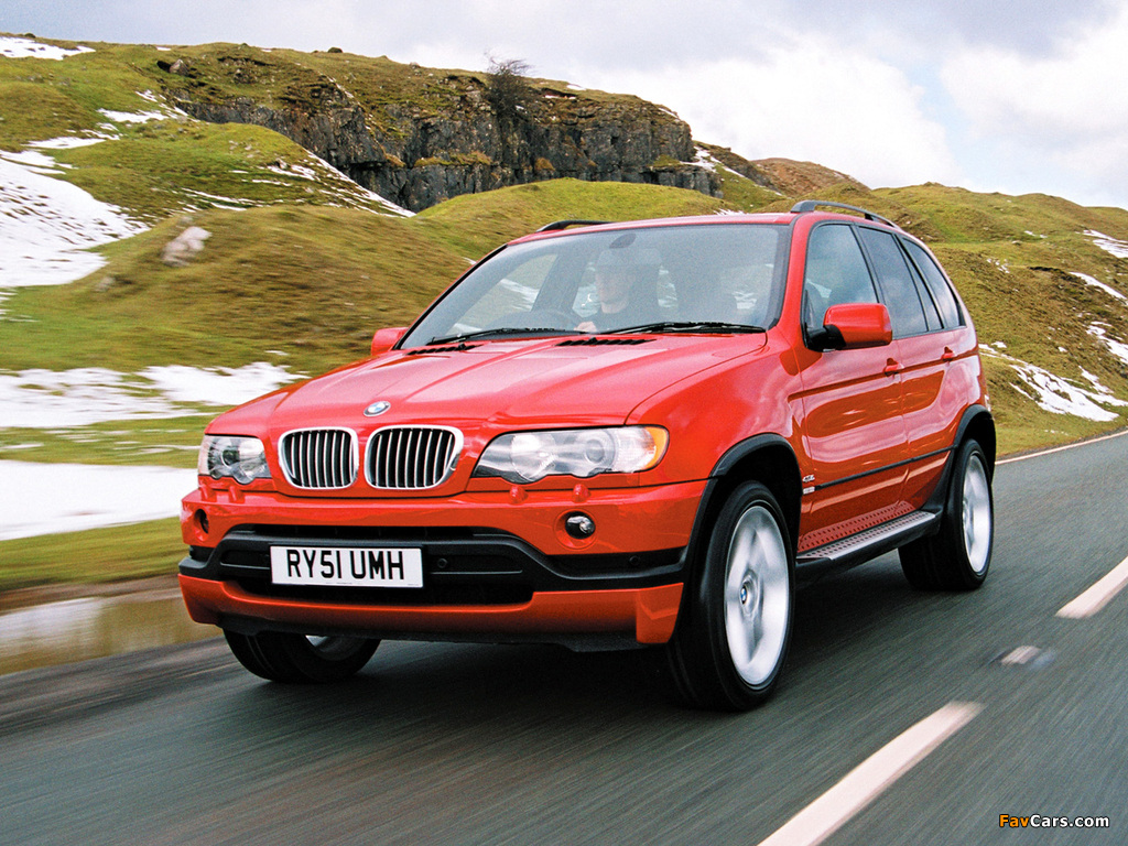 BMW X5 4.6is UK-spec (E53) 2002–03 wallpapers (1024 x 768)