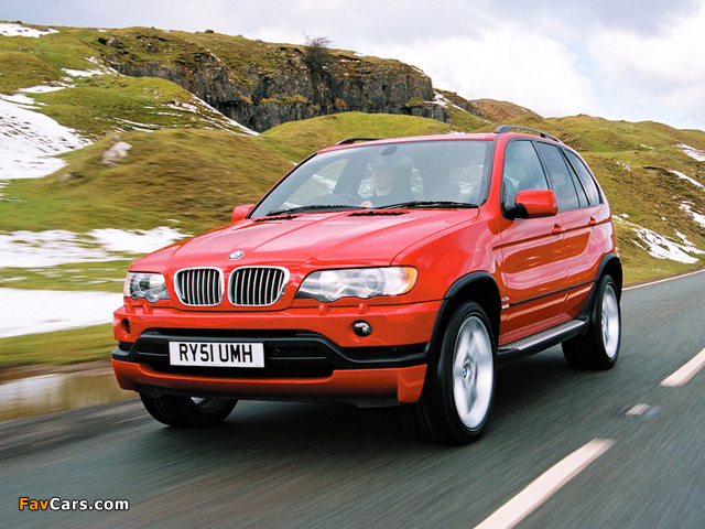 BMW X5 4.6is UK-spec (E53) 2002–03 wallpapers (640 x 480)