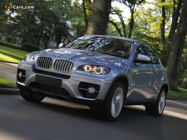 BMW X6 ActiveHybrid (E72) 2009–11 wallpapers (640 x 480)