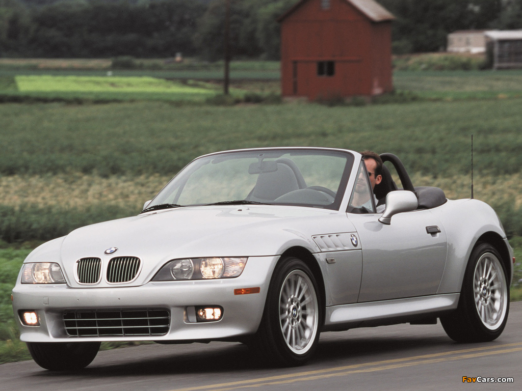 BMW Z3 3.0i Roadster US-spec (E36/7) 2000–02 wallpapers (1024 x 768)