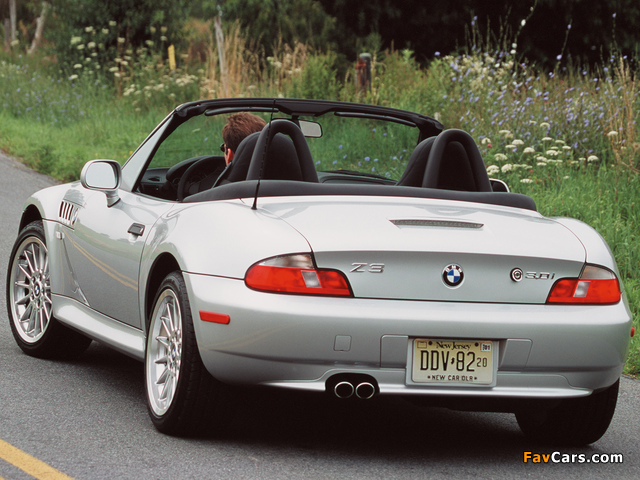 BMW Z3 3.0i Roadster US-spec (E36/7) 2000–02 wallpapers (640 x 480)