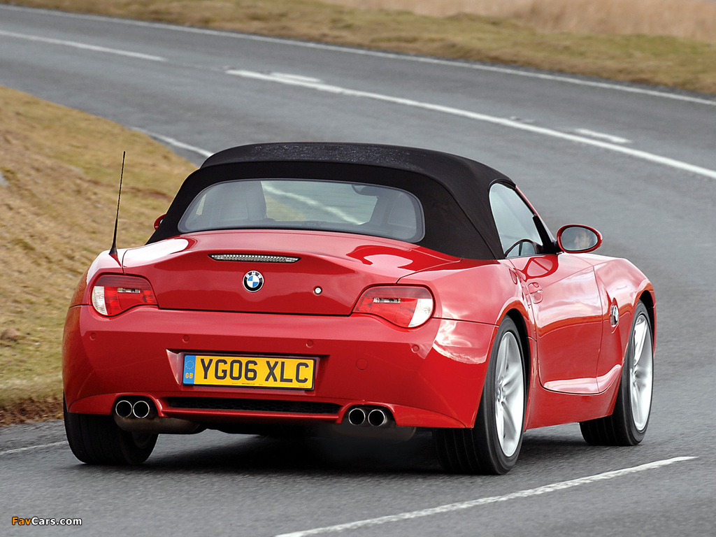 BMW Z4 M Roadster UK-spec (E85) 2006–08 wallpapers (1024 x 768)