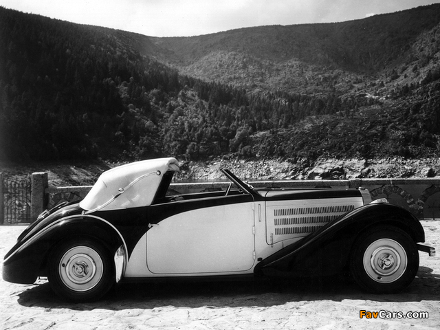 Bugatti Type 57S Cabriolet by Gangloff 1935 wallpapers (640 x 480)