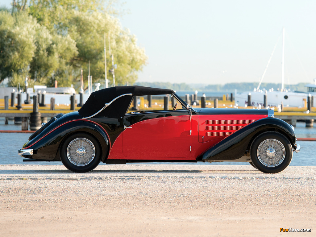 Bugatti Type 57 Stelvio Cabriolet by Gangloff (№57569) 1938 pictures (1024 x 768)