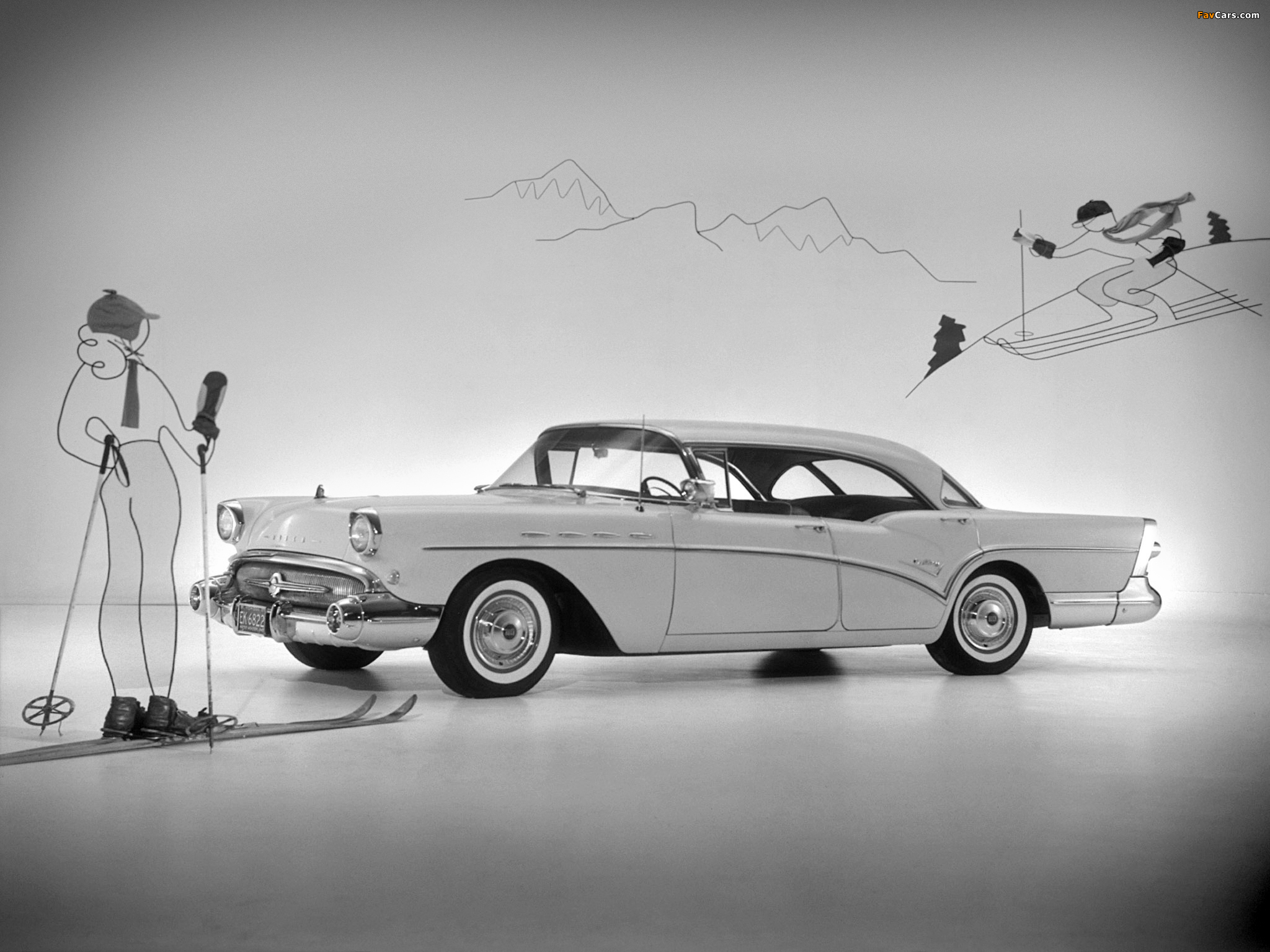 Buick Century 4-door Riviera Hardtop (63-4639) 1957 wallpapers (2048 x 1536)