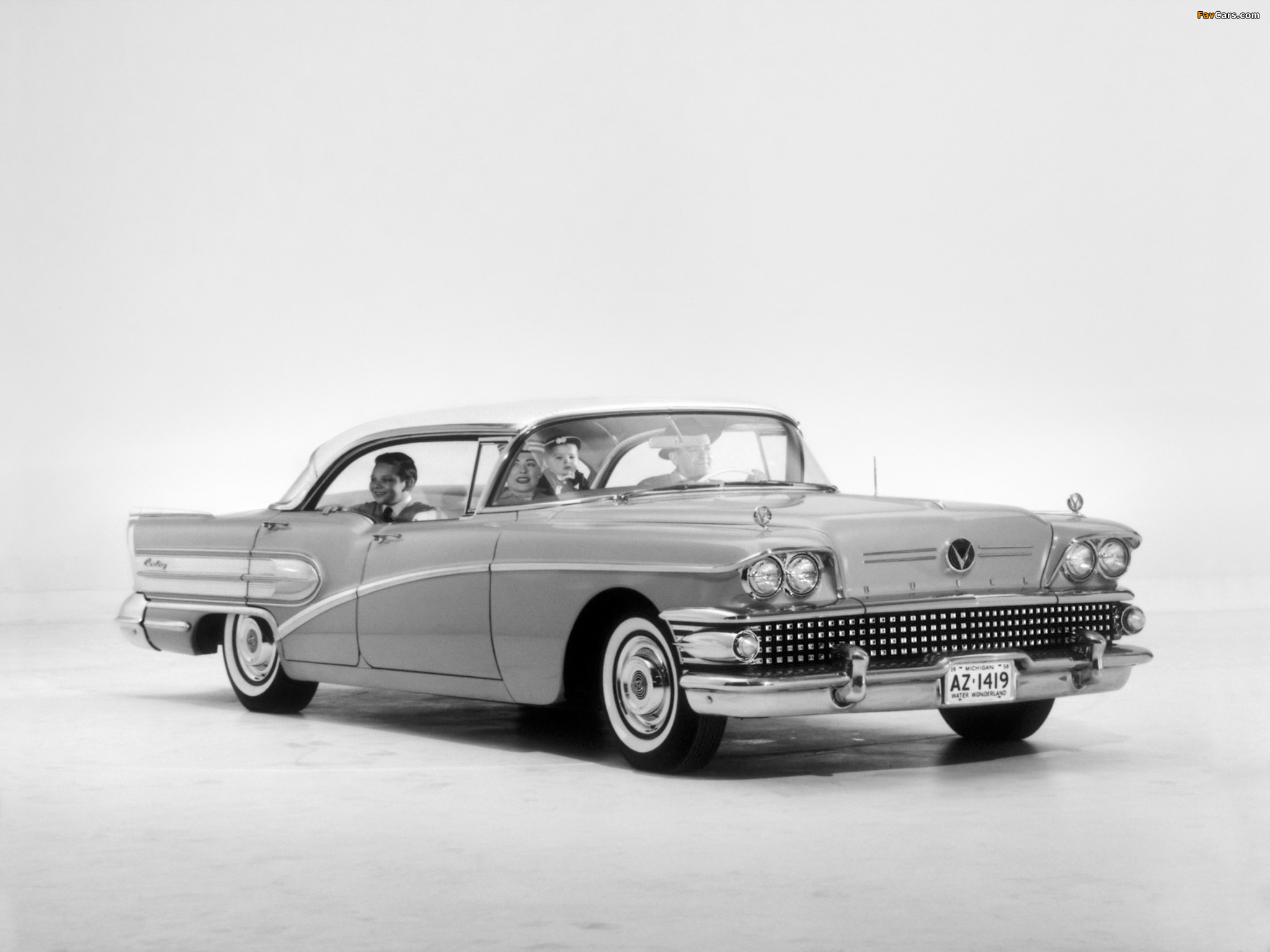 Buick Century 4-door Riviera Hardtop (63-4639) 1958 wallpapers (2048 x 1536)