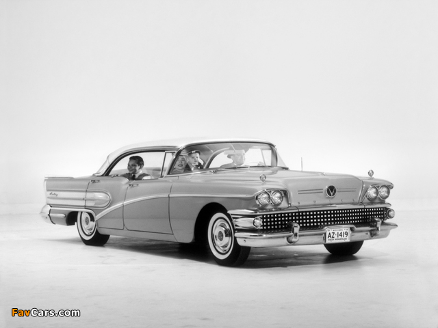 Buick Century 4-door Riviera Hardtop (63-4639) 1958 wallpapers (640 x 480)