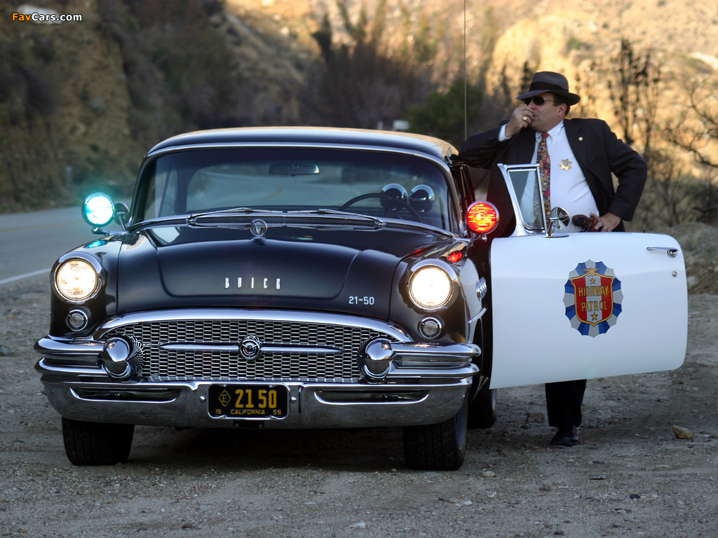 Pictures of Buick Century 2-door Riviera Hardtop Highway Patrol (66R-4637) 1955 (1024 x 768)