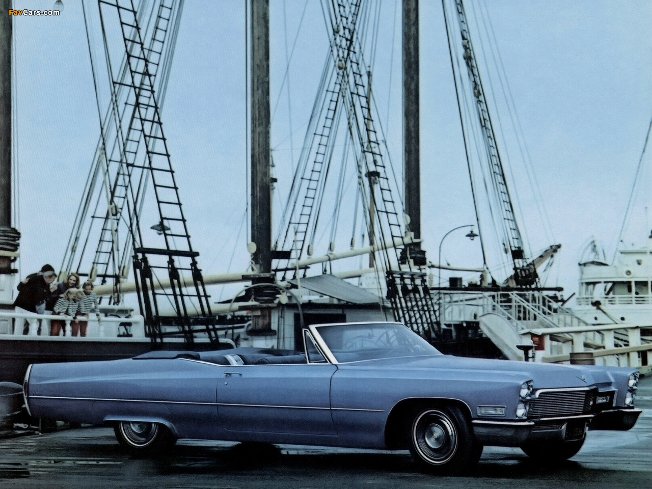 Cadillac de Ville Convertible (68367-F) 1968 wallpapers (1280 x 960)