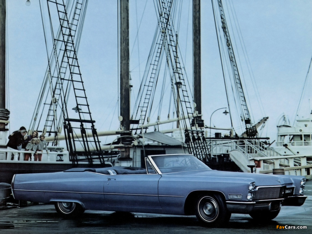 Cadillac de Ville Convertible (68367-F) 1968 wallpapers (1024 x 768)