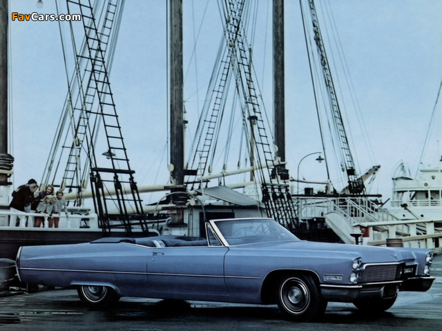Cadillac de Ville Convertible (68367-F) 1968 wallpapers (640 x 480)