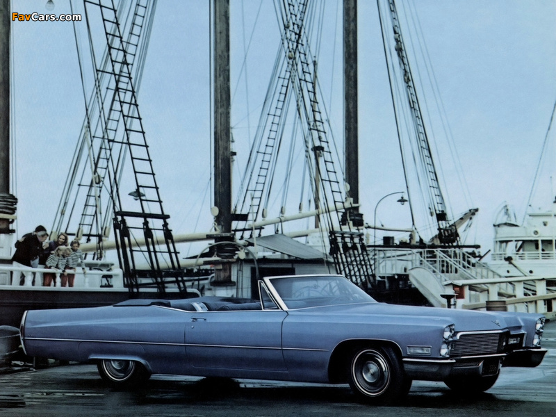 Cadillac de Ville Convertible (68367-F) 1968 wallpapers (800 x 600)