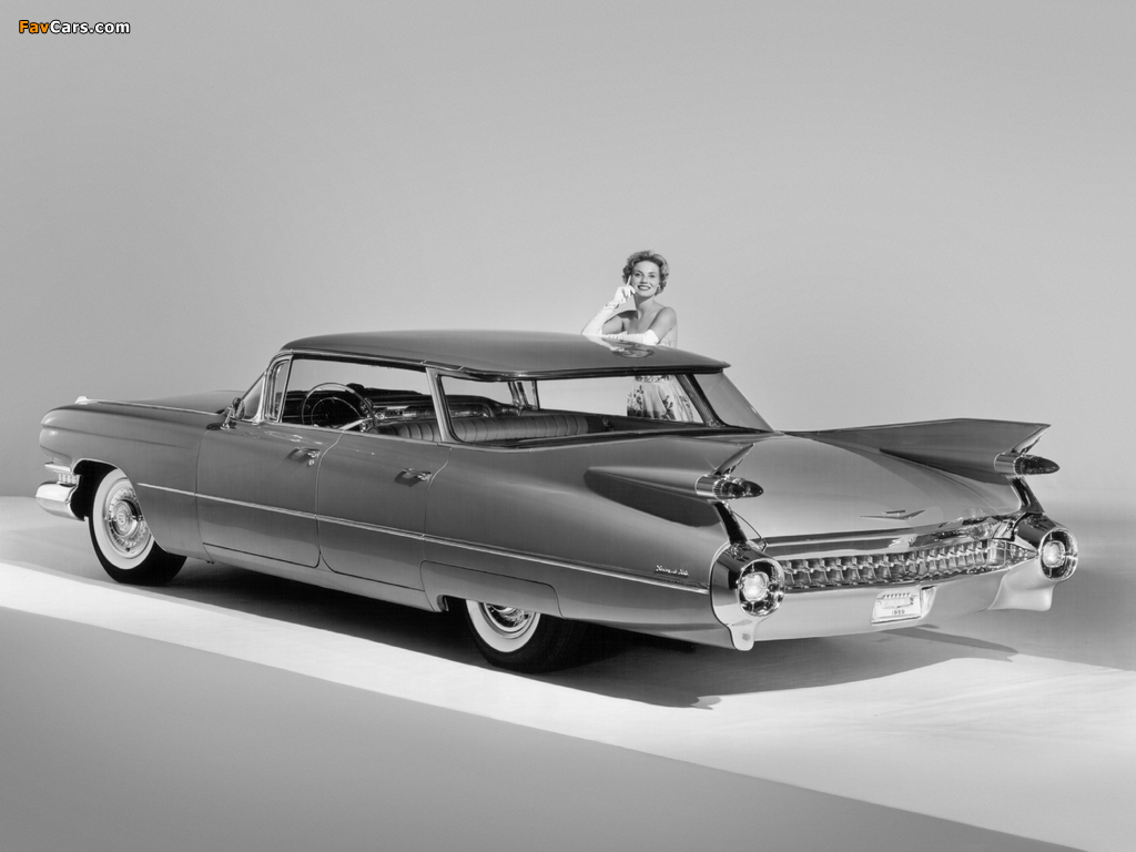 Photos of Cadillac DeVille 4-window Sedan (6339B) 1959 (1024 x 768)