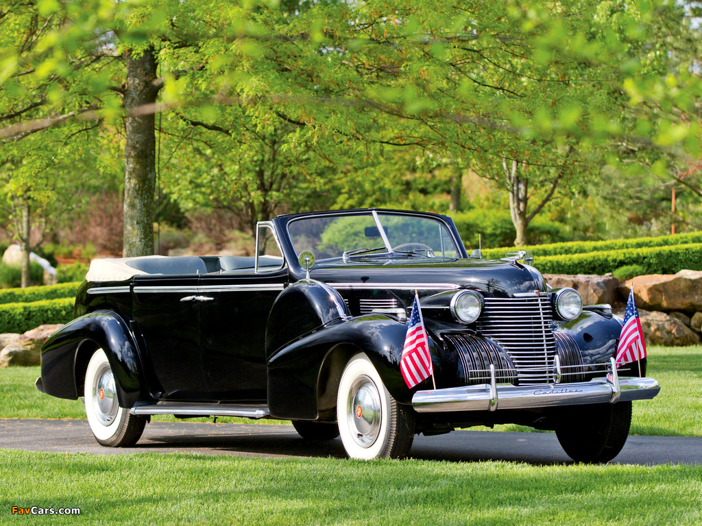 Images of Cadillac Fleetwood Seventy-Five Convertible Sedan (40-7529) 1940 (1024 x 768)