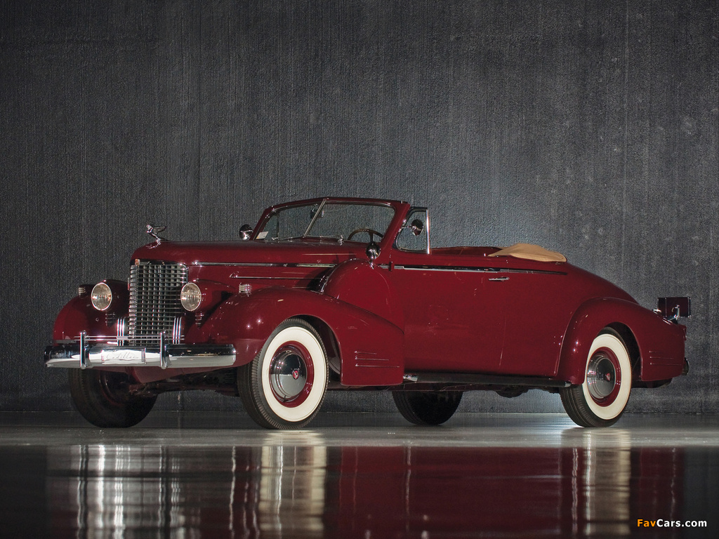 Photos of Cadillac V16 Convertible Coupe by Fleetwood (38-9067) 1938 (1024 x 768)