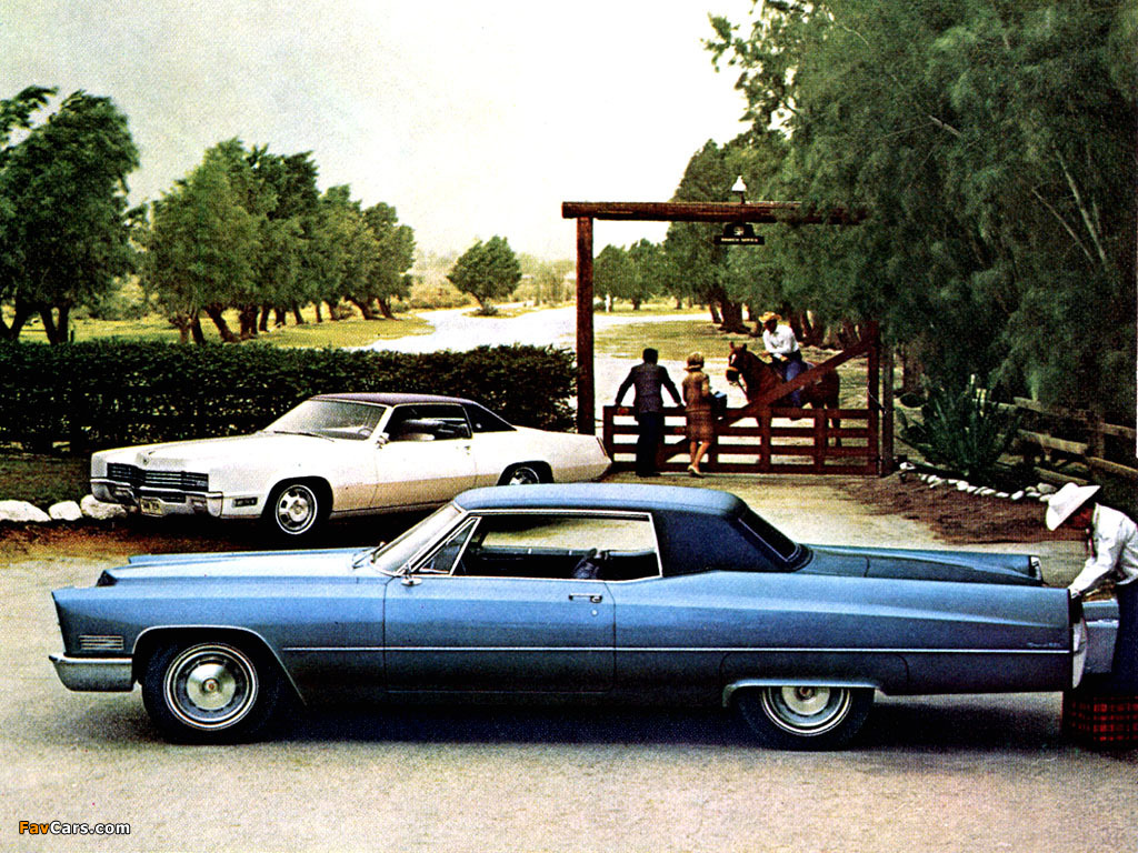 Cadillac Fleetwood Eldorado 1967 & Cadillac DeVille Hardtop Coupe 1967 photos (1024 x 768)