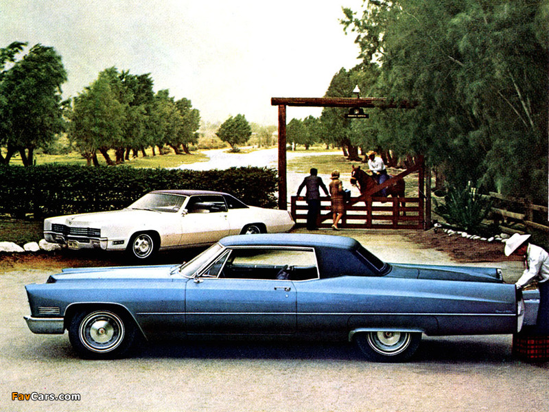 Cadillac Fleetwood Eldorado 1967 & Cadillac DeVille Hardtop Coupe 1967 photos (800 x 600)