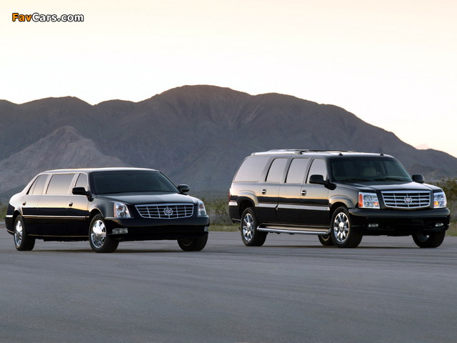 Pictures of Cadillac DTS Limousine & Escalade ESVe Limousine 2006 (640 x 480)