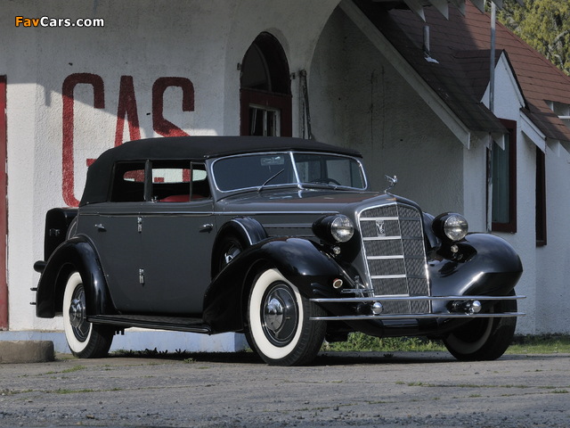 Cadillac V12 370-D All Weather Phaeton by Fleetwood 1934 photos (640 x 480)