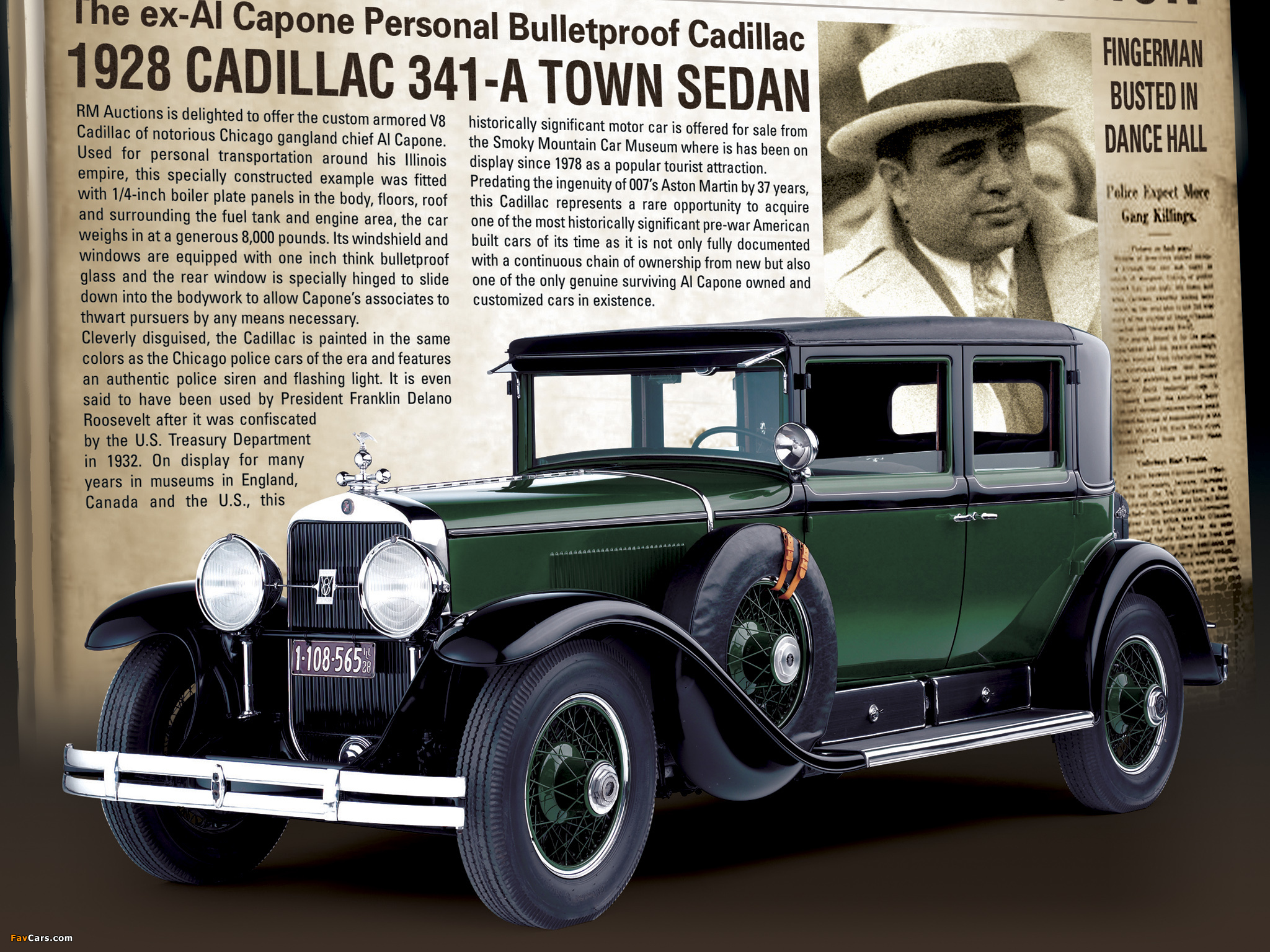 Cadillac V8 341-A Town Sedan Armored 1928 wallpapers (2048 x 1536)