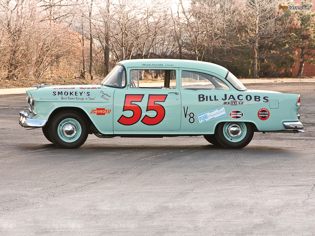 Pictures of Chevrolet 150 Turbo Fire 162 HP 2-door Sedan Race Car (1502-1211) 1955 (1024 x 768)