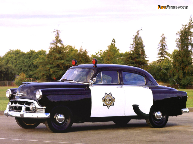 Chevrolet 150 Special 4-door Sedan Police (1503-1269) 1953 wallpapers (640 x 480)