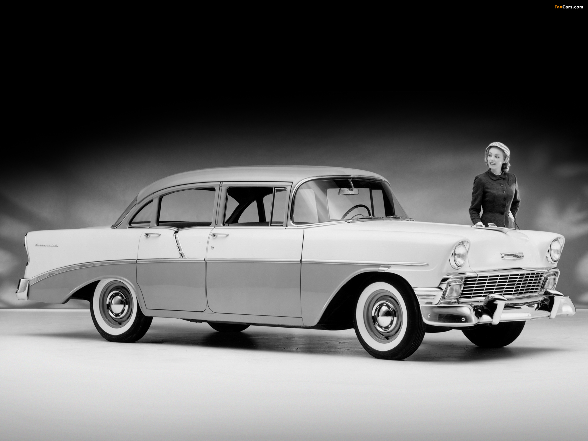 Chevrolet 210 4-door Sedan (2103-1019) 1956 wallpapers (2048 x 1536)