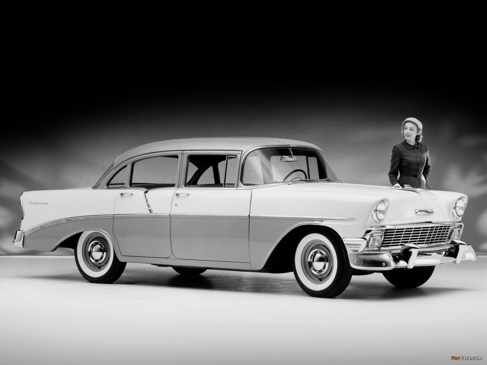 Chevrolet 210 4-door Sedan (2103-1019) 1956 wallpapers (1600 x 1200)
