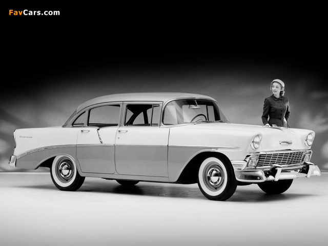 Chevrolet 210 4-door Sedan (2103-1019) 1956 wallpapers (640 x 480)