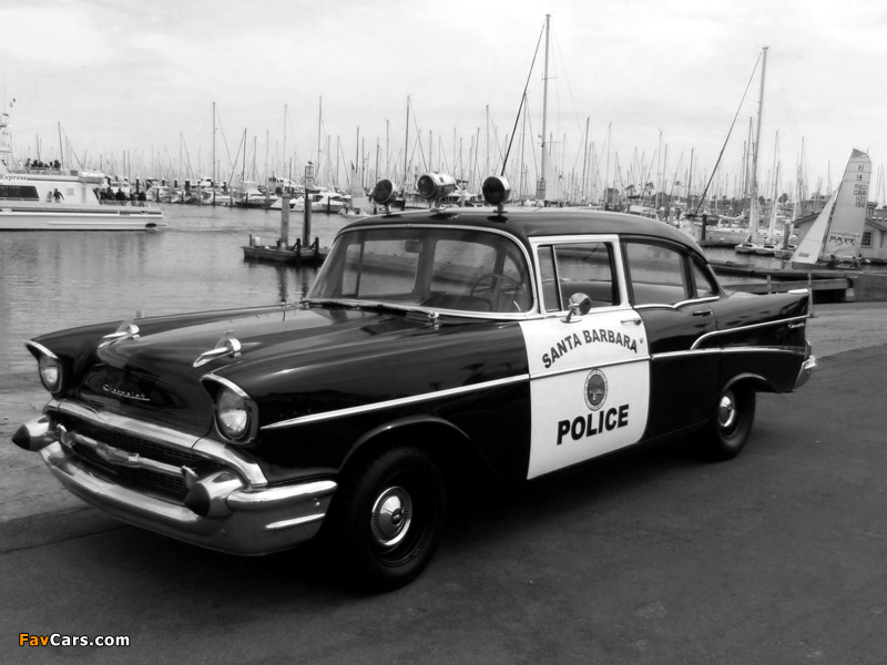 Chevrolet 210 4-door Sedan Police (2103-1019) 1957 photos (800 x 600)
