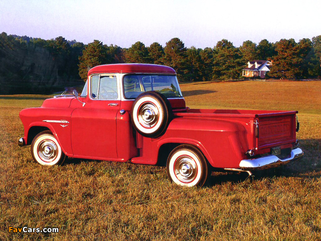 Chevrolet 3100 Stepside Pickup (H-3104) 1955 pictures (640 x 480)