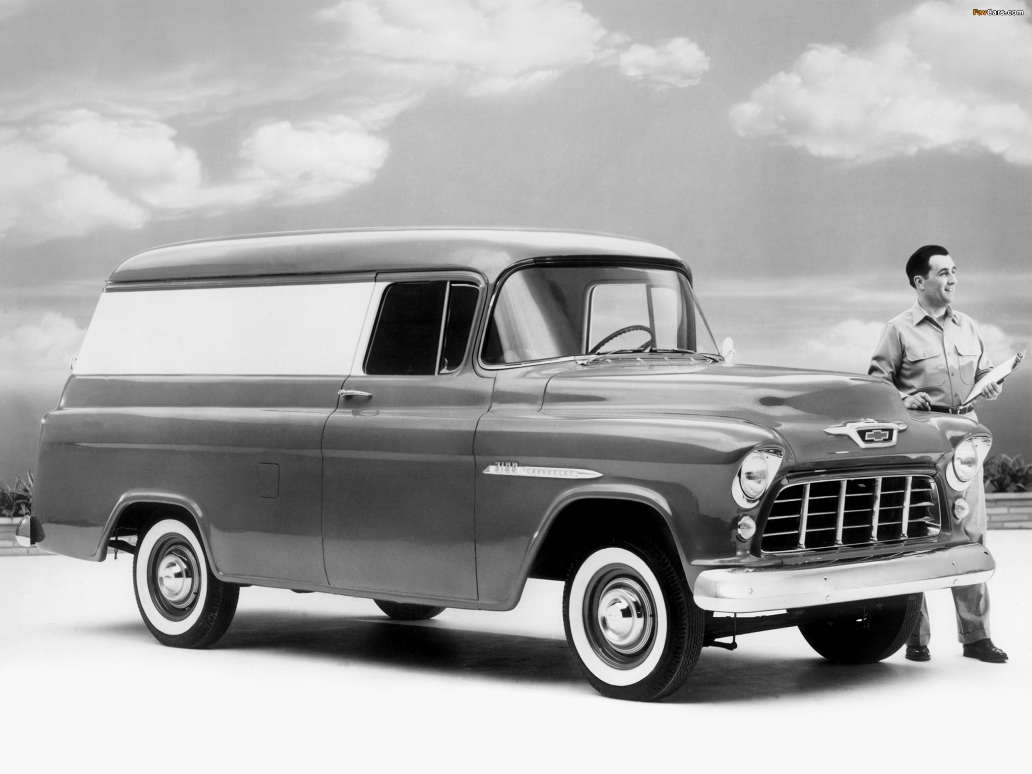 Chevrolet 3100 Cameo Panel (H-3105) 1955 wallpapers (2048 x 1536)