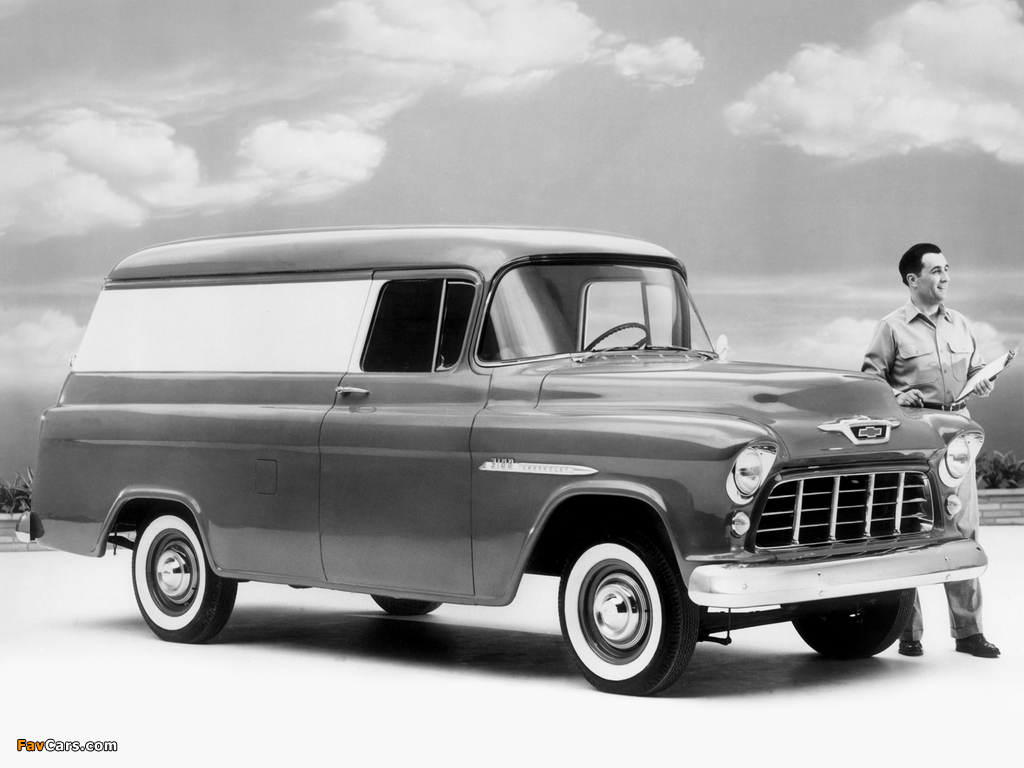 Chevrolet 3100 Cameo Panel (H-3105) 1955 wallpapers (1024 x 768)