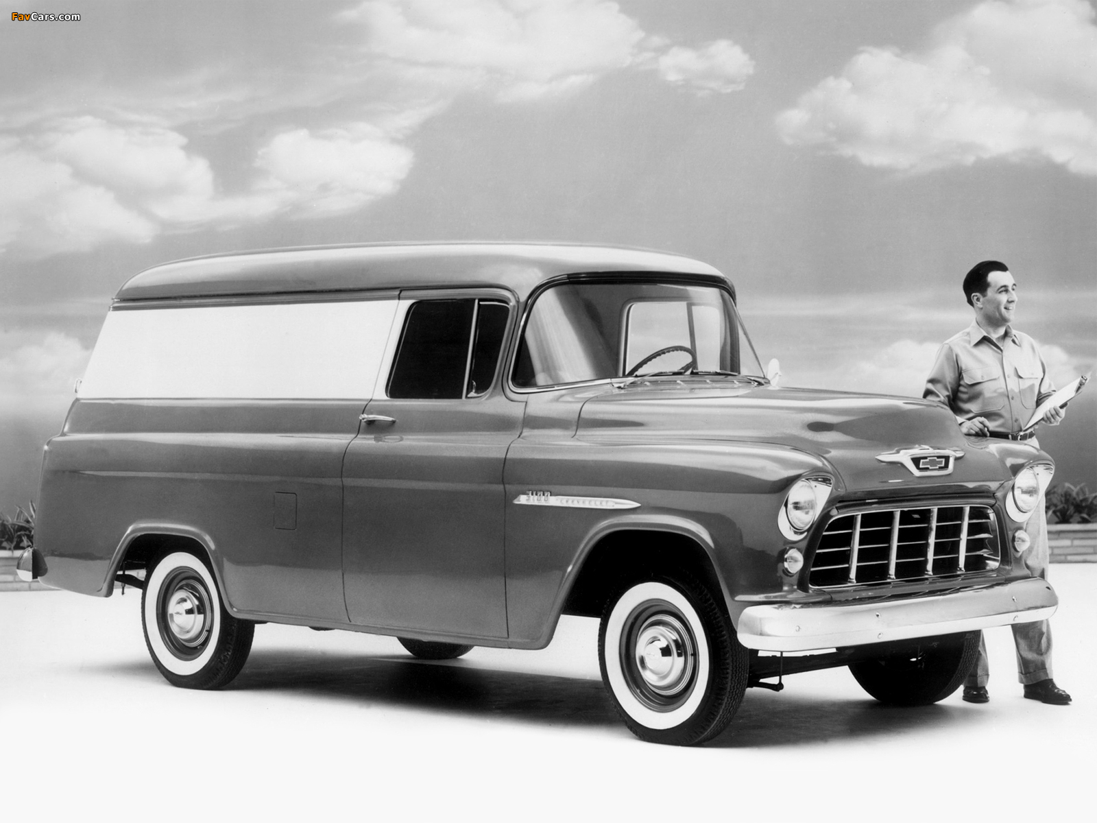 Chevrolet 3100 Cameo Panel (H-3105) 1955 wallpapers (1600 x 1200)