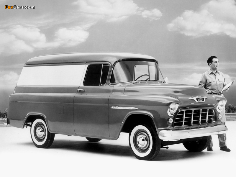 Chevrolet 3100 Cameo Panel (H-3105) 1955 wallpapers (800 x 600)