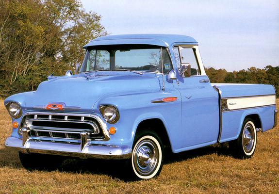 Chevrolet 3100 Cameo Fleetside Pickup (3A-3124) 1957 pictures