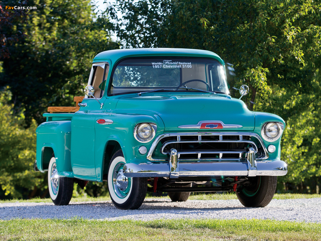 Chevrolet 3100 Stepside Pickup (3A-3104) 1957 wallpapers (1024 x 768)