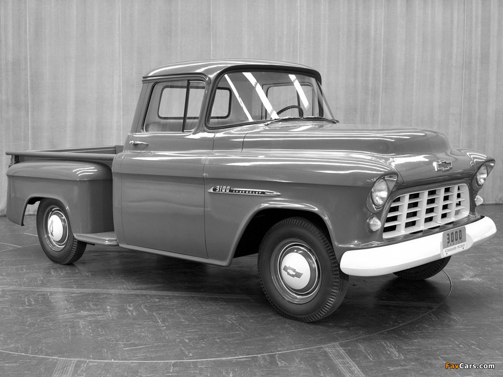 Images of Chevrolet 3100 Standard Pickup (H-3104) 1955 (1024 x 768)