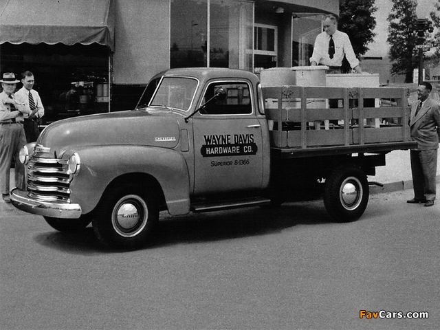 Photos of Chevrolet 3600 DeLuxe Stake Truck (FR-3609) 1948 (640 x 480)