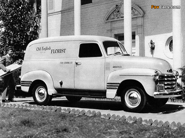 Pictures of Chevrolet 3100 DeLuxe Panel Truck (FP-3105) 1948 (640 x 480)