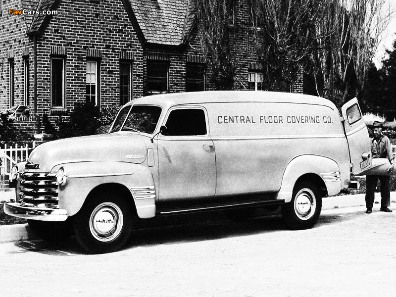 Pictures of Chevrolet 3800 DeLuxe Panel Truck (FS-3805) 1948 (800 x 600)