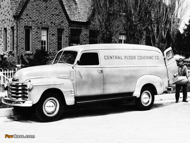 Pictures of Chevrolet 3800 DeLuxe Panel Truck (FS-3805) 1948 (640 x 480)