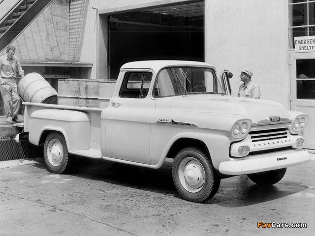 Pictures of Chevrolet Apache 36 Stepside (3E-3604) 1958 (640 x 480)