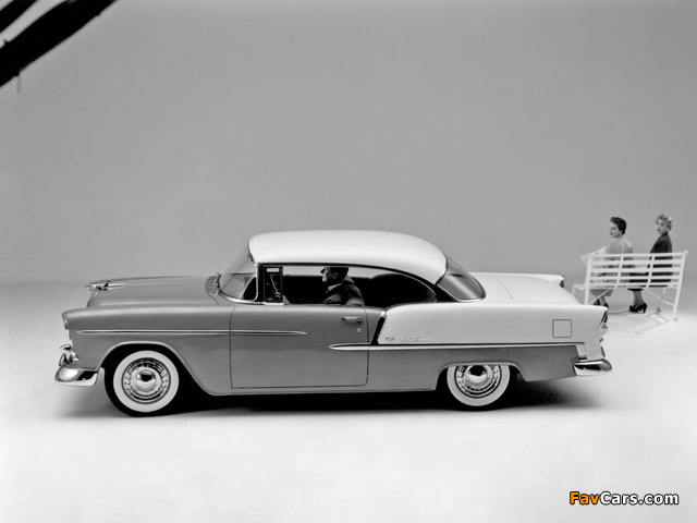 Chevrolet Bel Air Sport Coupe (2454-1037D) 1955 photos (640 x 480)