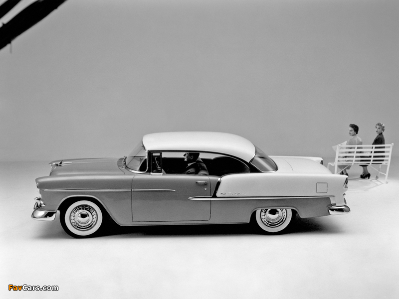 Chevrolet Bel Air Sport Coupe (2454-1037D) 1955 photos (800 x 600)