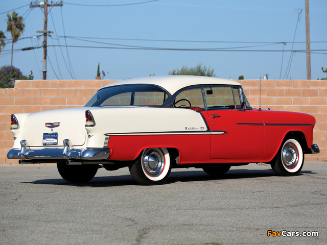 Chevrolet Bel Air Sport Coupe (2454-1037D) 1955 photos (640 x 480)